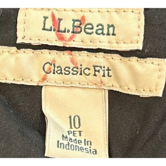 LL Bean Womens Straight Leg Pants Size 10P Charcoal Gray Cabincore Normcore - Picture 5 of 5